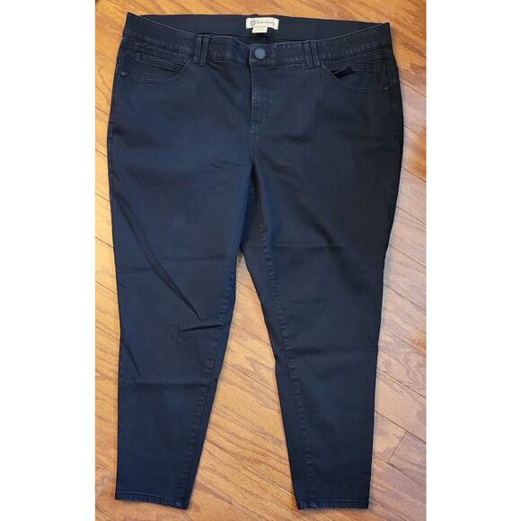 Democracy Jeans Womens 22W Plus AB Technology Black Cropped Skinny Hi-Rise Denim - Picture 9 of 10